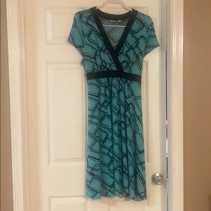 Lightly Used Aqua & Black CATO Dress - XL